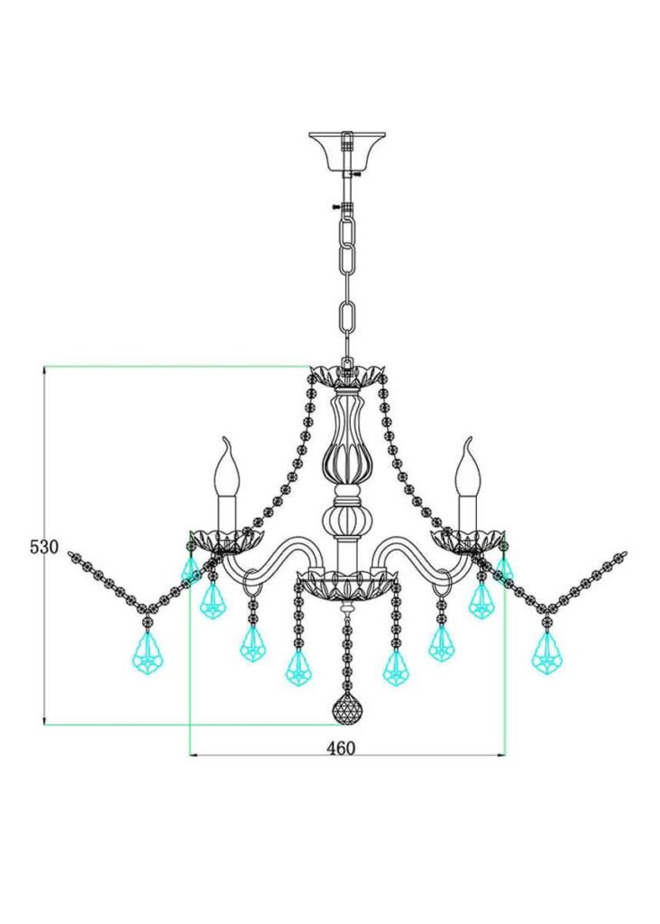 LUSTRE MARIA THEREZA TRANSPARENTE 3 BRAÇOS CLASSICO - Arquitetizze Imports