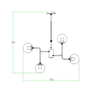 PENDENTE COLUMBA 8 LAMP 4