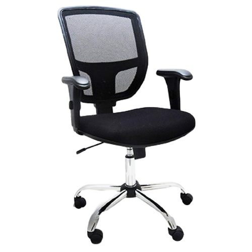 cadeira-diretor-para-escritorio-ergonomica-base-giratoria-cromada-tela-mesh-cayman-preta-perfil