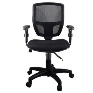 cadeira-diretor-para-escritorio-ergonomica-base-giratoria-nylon-tela-mesh-call-chair-preta-frontal