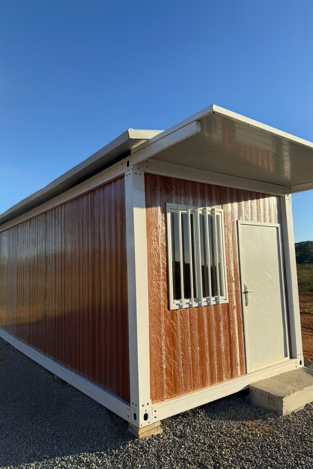 Casa Modular Container Desmontável com Pintura Estilo Madeira 3m * 7m ...