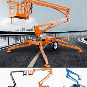 plataforma hidráulica articulada sobre reboque