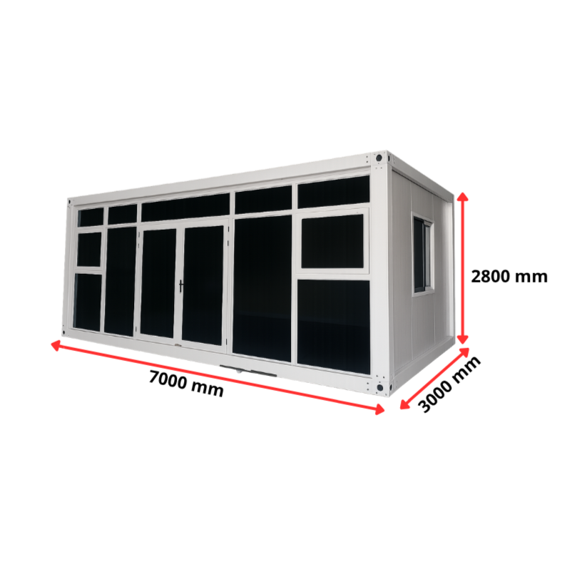 Casa Modular Container Com Vidro 2P (3000mm x 7000mm x 2800mm) em Santa ...