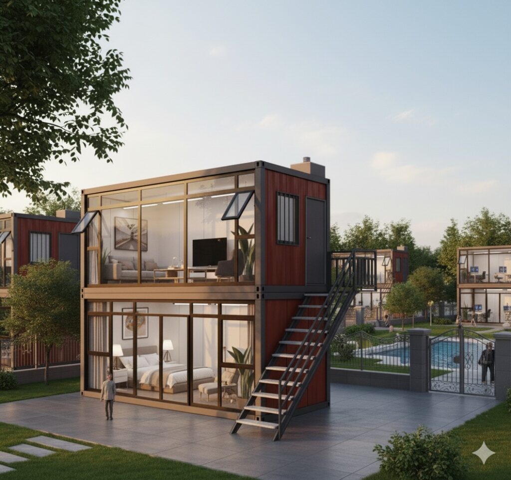 Casa Modular Container Com Vidro 2P (3000mm x 7000mm x 2800mm) em Santa ...