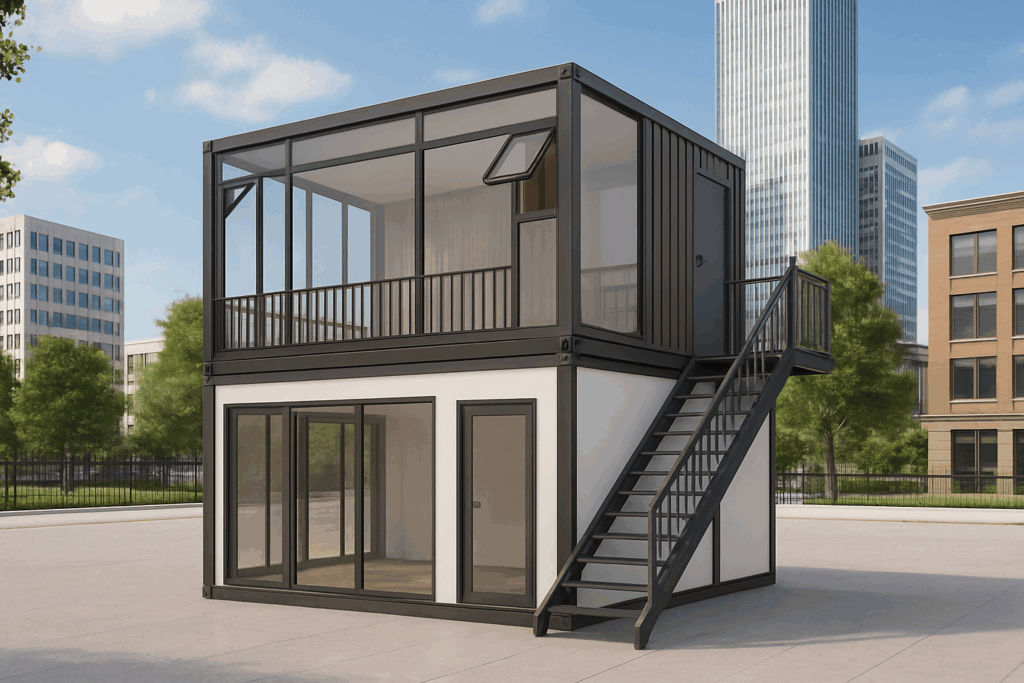Casa Modular Container Com Vidro 2P (3000mm x 7000mm x 2800mm) em Santa ...