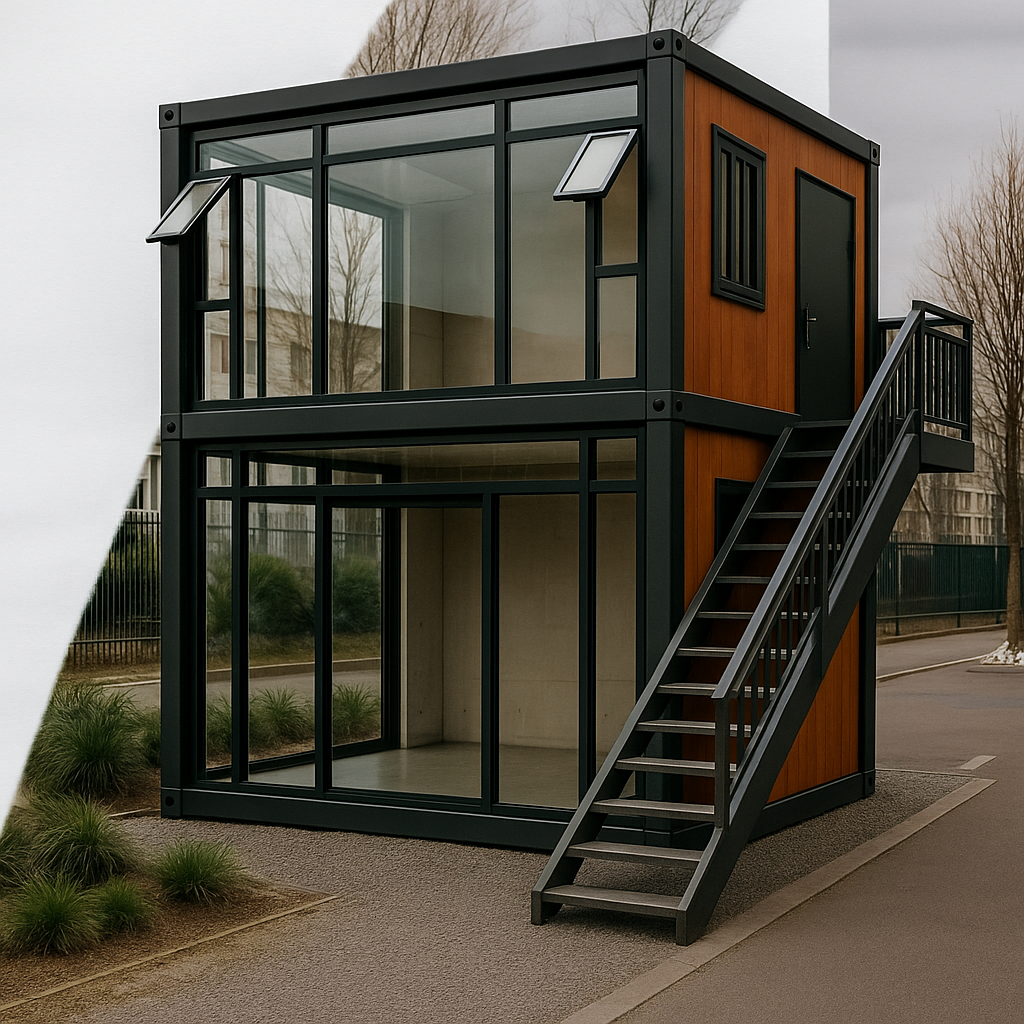 Casa Modular Container Com Vidro 2P (3000mm x 7000mm x 2800mm) em Santa ...